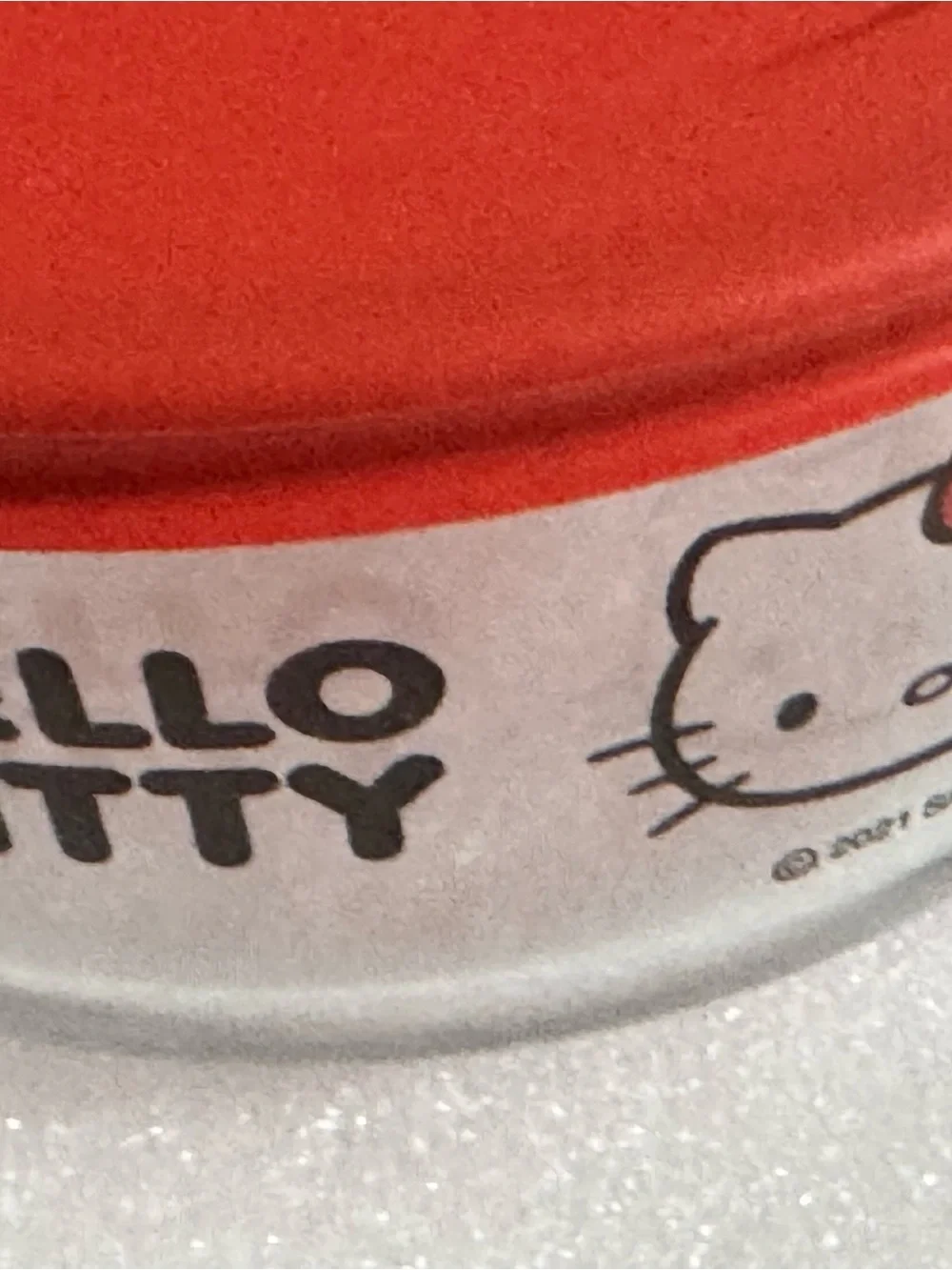 PINK Victoria's Secret Hello Kitty Glass Food Storage Container with Red Lid